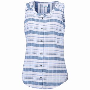 Columbia Ropa Casual Summer Ease™ Sin Mangas Mujer Azules/Blancos (057TPDZGM)